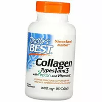 Гидролизованный Коллаген типа 1 и 3, Collagen Types 1 & 3 1000, Doctor's Best  180таб (68327003)