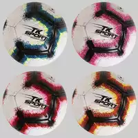 Мяч футбольный C 50474 (60) 4 вида, вес 400-420 грамм, материал TPE, баллон резиновый c ниткой, размер №5