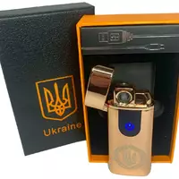 Електрична та газова запальничка Україна (з USB-зарядкою⚡️) HL-435 Golden-ice