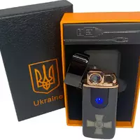 Електрична та газова запальничка Україна (з USB-зарядкою⚡️) HL-433 Black-ice