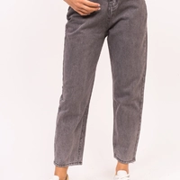 Ava-Demin Стильные прямые джинсы - серый цвет, S