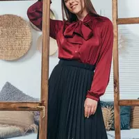 Женская юбка плиссированная Солье Marca Moderna черная