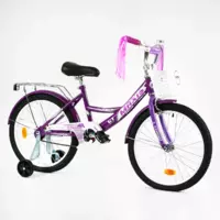 Велосипед 20" дюймів 2-х колісний "CORSO" MAXIS CL-20876 (1) кошик, прикраси, ручне гальмо, дзвіночок, додаткові колеса, ЗІБРАНИЙ НА 75%, в коробці