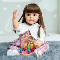 Силиконовая Коллекционная Кукла Реборн Reborn Девочка Власта Полностью Анатомическая ( Виниловая Кукла ) Высота 55 см