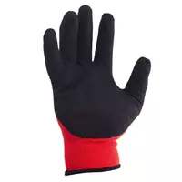 Перчатки Рабочие Нейлоновые стретч с ПВХ покрытием Size - 10 (черно - красные) в упаковке 12 пар