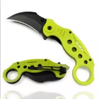 Складной карманный нож тактический нож  Karambit 18 см Зелено-желтый