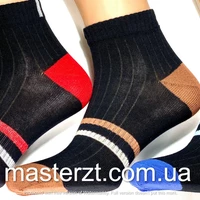 Шкарпетки чоловічі Мастер 25-27р укорочені чорні з двома смужками¶