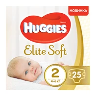 Подгузники Huggies Elite Soft 2 4-6 кг 25 шт (5029053578064)