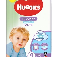 Подгузники-Трусики для мальчиков huggies pants 4 (9-14 кг) (36шт) (5029053564265)