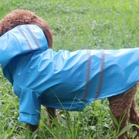 Блакитний дощовик RESTEQ для собаки, розмір L. Непромокаючий дощовик блакитного кольору для собак. Дощовик для домашніх тварин