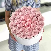 Букет з мильних троянд "Pink Dream" White box
