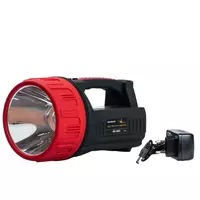 Акумуляторний ліхтар 15 Вт світлодіодний, чорний з червоний