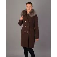 Зимнее пальто классика коричневое 5062