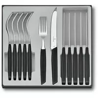 Набор кухонный Victorinox Swiss Modern Table Set 12шт с черн. ручкой (6 ножей tomato, 6 вилок)