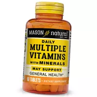 Мультивитамины и Минералы, Daily Multiple Vitamins With Minerals, Mason Natural  60таб (36529054)