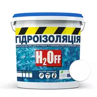 Гидроизоляция универсальная акриловая краска мастика H2Off Белая 1.2 кг