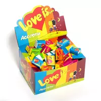 Love is Лове ис Любовь это упаковка жевательной резинки Ассорти жевательная резинка 420 г жевательная жвачка блок 100 шт